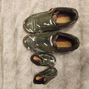 Green Camouflage Kids Shoes